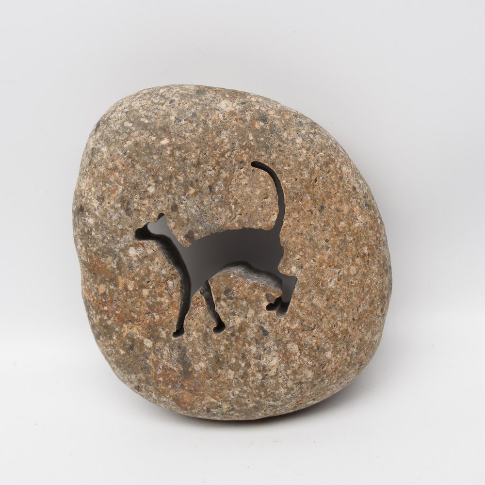 Cat Rock Cat Cut Out Water Jet Cut