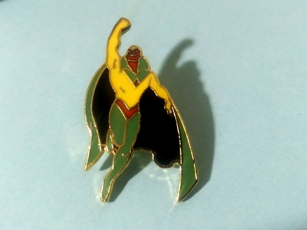 VISION Gold Metal & Enamel Pin Back Planet Studios vintage 1993 Marvel