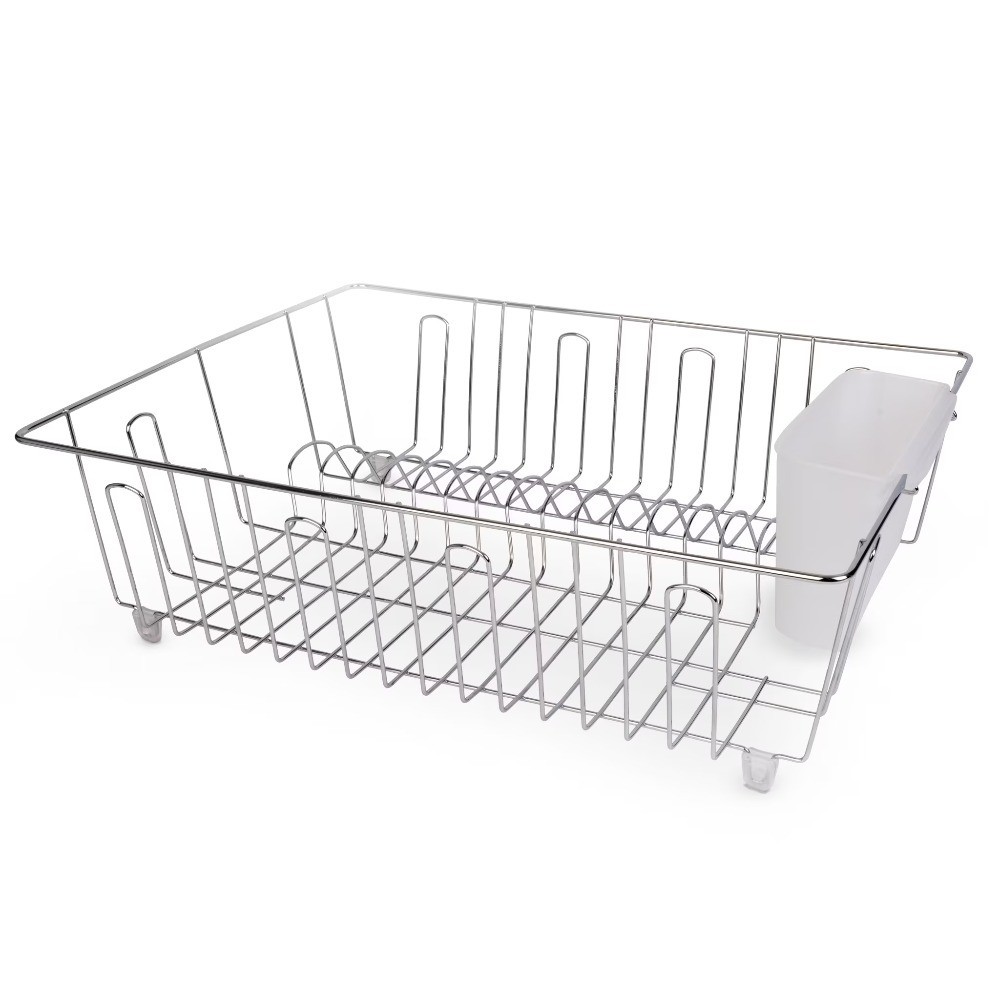 Stainless Steel Dish Rrying Rack Rust Proof Kitchen Sink Drainer with Utensil