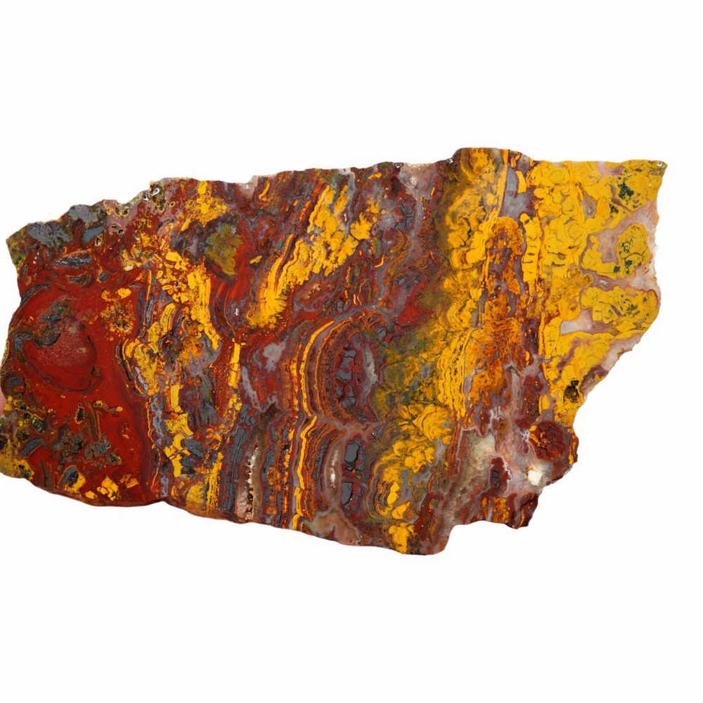 Apple Valley Jasper Slab - Deep Red Stunning Hematite Flowers