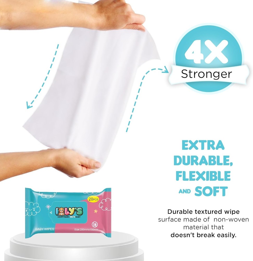 Baby Wipes Unscented Wet Wipes 99% Water Based with e Vera