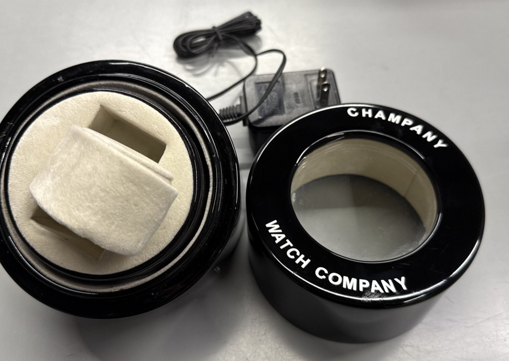 Champany Black Gloss Electric Single Watch Winder 6V