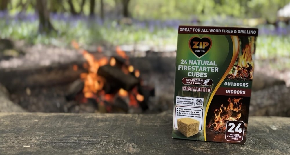 Zip 100536000 Natural Firestarter Cubes 24 Count, White Label
