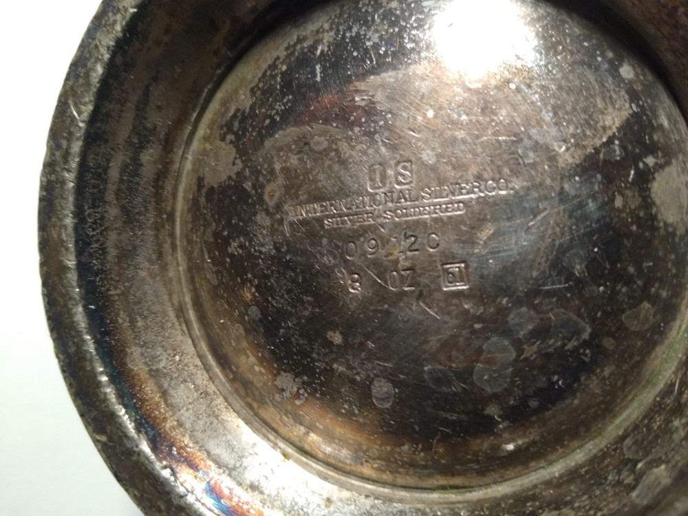 Antique Silver Creamer with hinged top from International Silver Co.