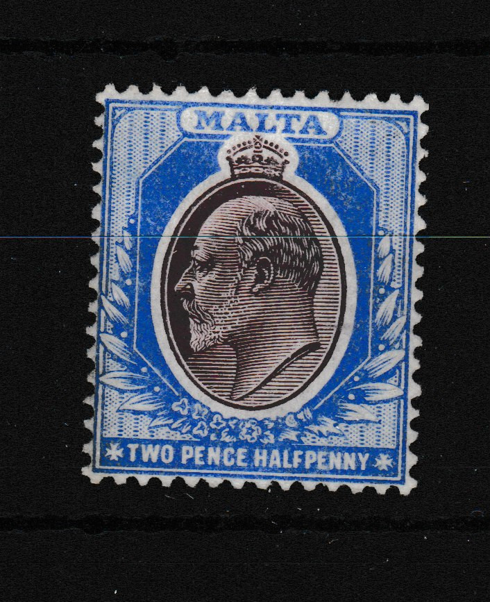 Malta KEVII 1904 2 1/2D SG52 Mint LHM WS45683