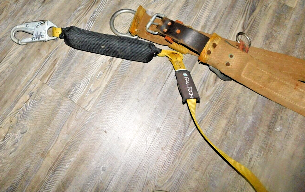 Bashlin Industries Lineman Climbing Belt, and Fall Restraint Strap, 11/32