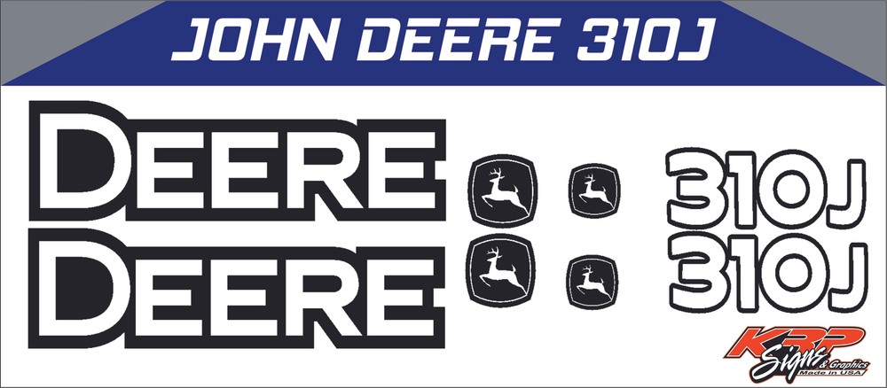 JOHN DEERE 310J Vinyl Decal Set
