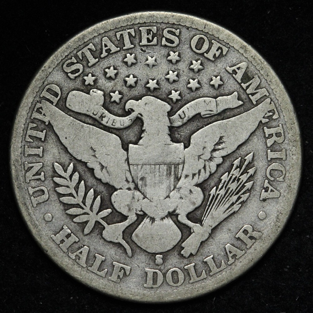 1900-S Barber Silver Half Dollar CHOICE GOOD+ E277 T