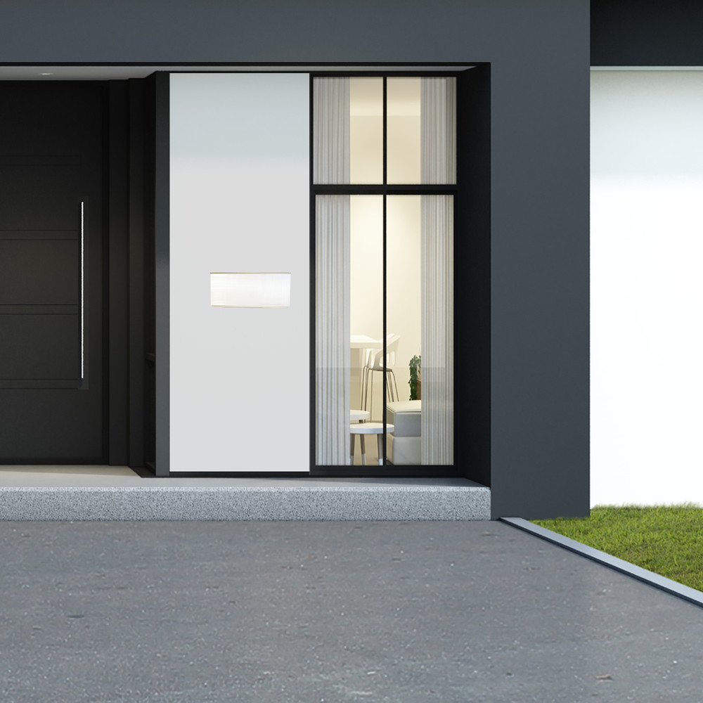 OPEN BOX Rainproof Through the Wall Locking Mailbox with 10'' Adjustable Chute