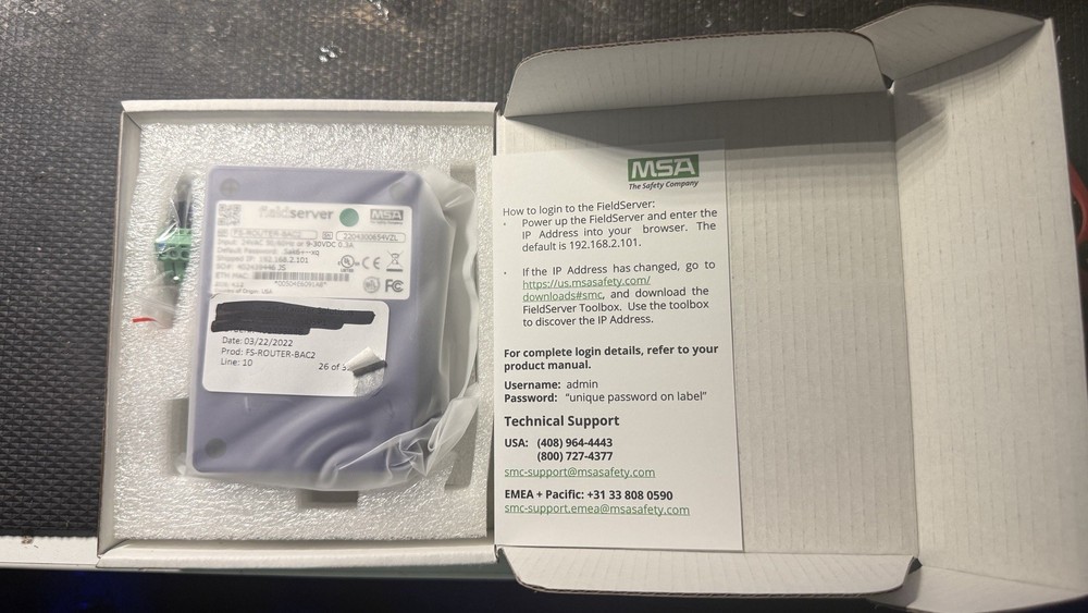 MSA Field Server FS-ROUTER-BAC2 New