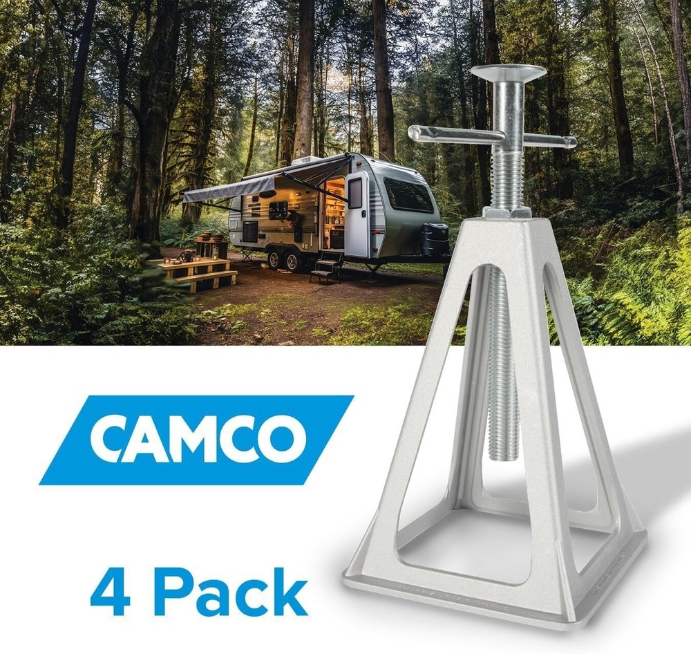 Aluminum Stack Jacks Stabilize & Position RV Trailer Camper Height Adjustable