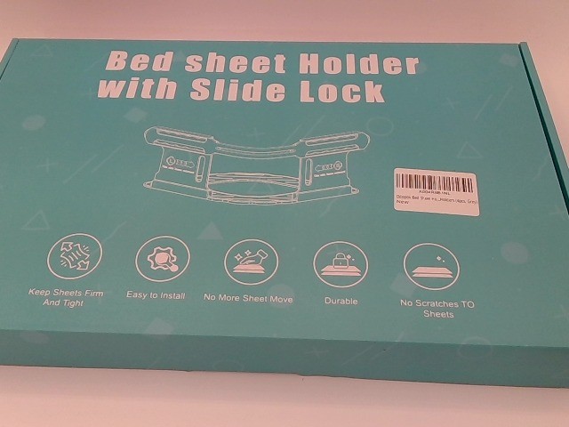 Grey Bed Sheet Holders For Corners, Keep Sheets Firm & Tight With Slide Lock
