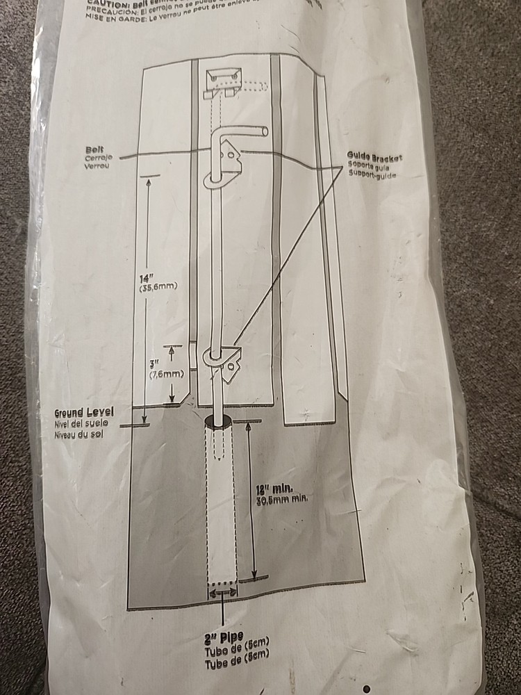 Cane Bolt 5/8" X 18" Black