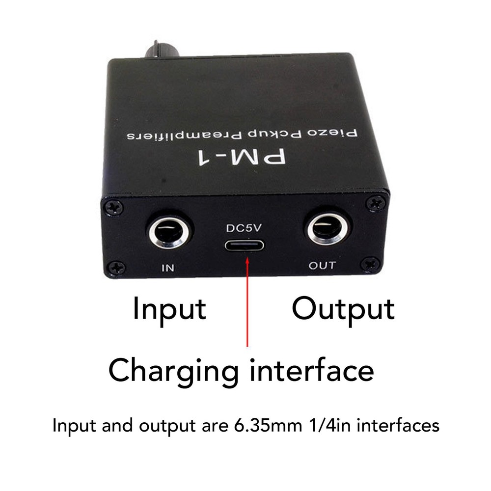 Compact Piezo Pickup Preamp Amplifier For Guitar New