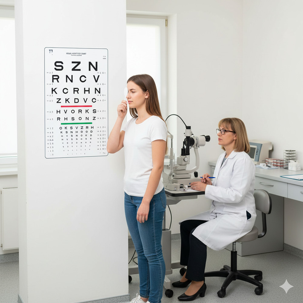 Logarithmic Sloan Eye Chart LogMAR Visual Acuity Vision Test Chart