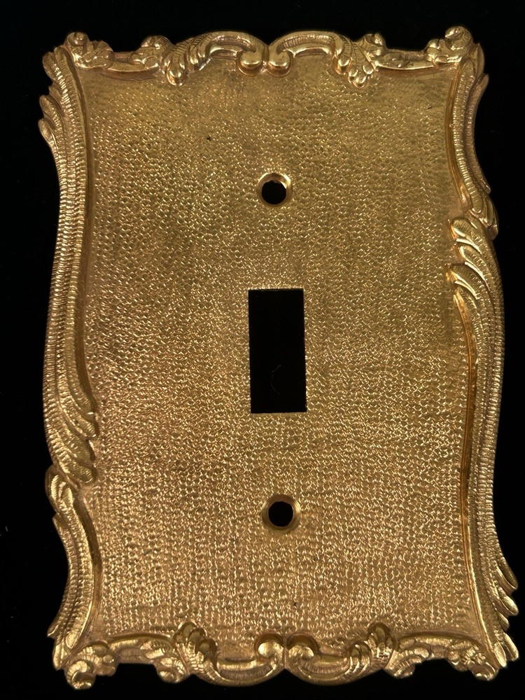 HPH Spain Solid Brass Switch Plates Cambron #483 Canopy Ornate Hardware Lot