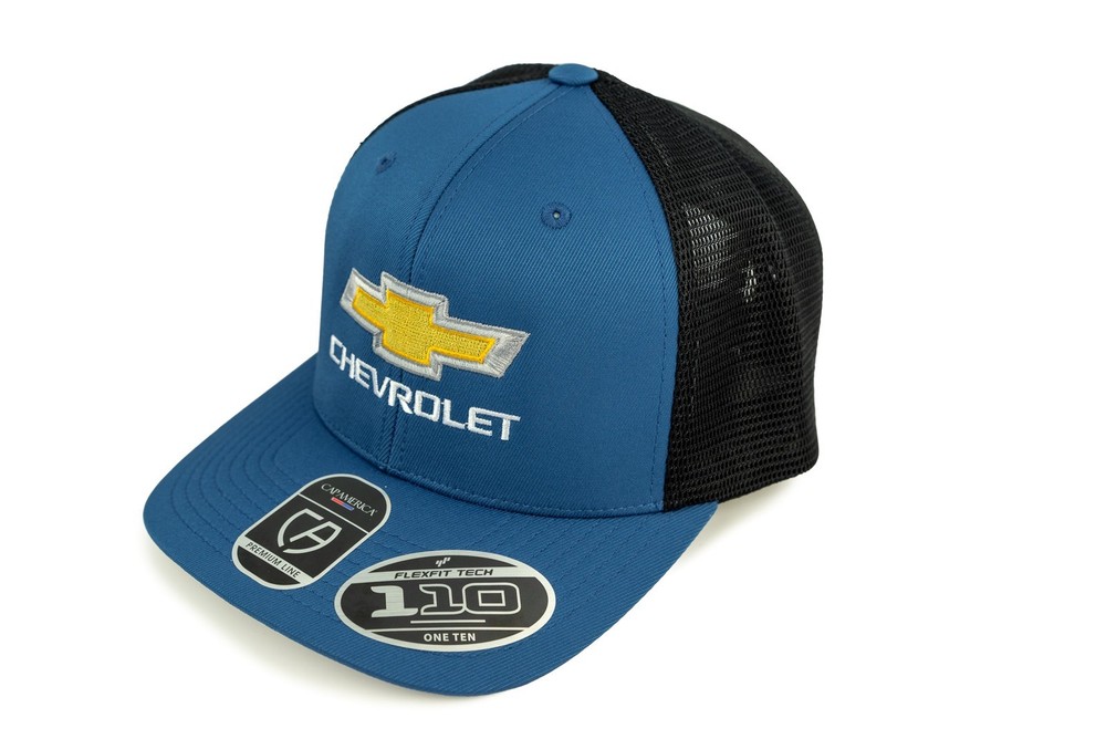 Chevrolet Bowtie Mesh Trucker Hat Dark Blue Cap