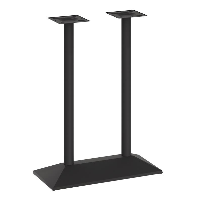27" x 15" Restaurant Table Base with Double Column Table Height Column in Black