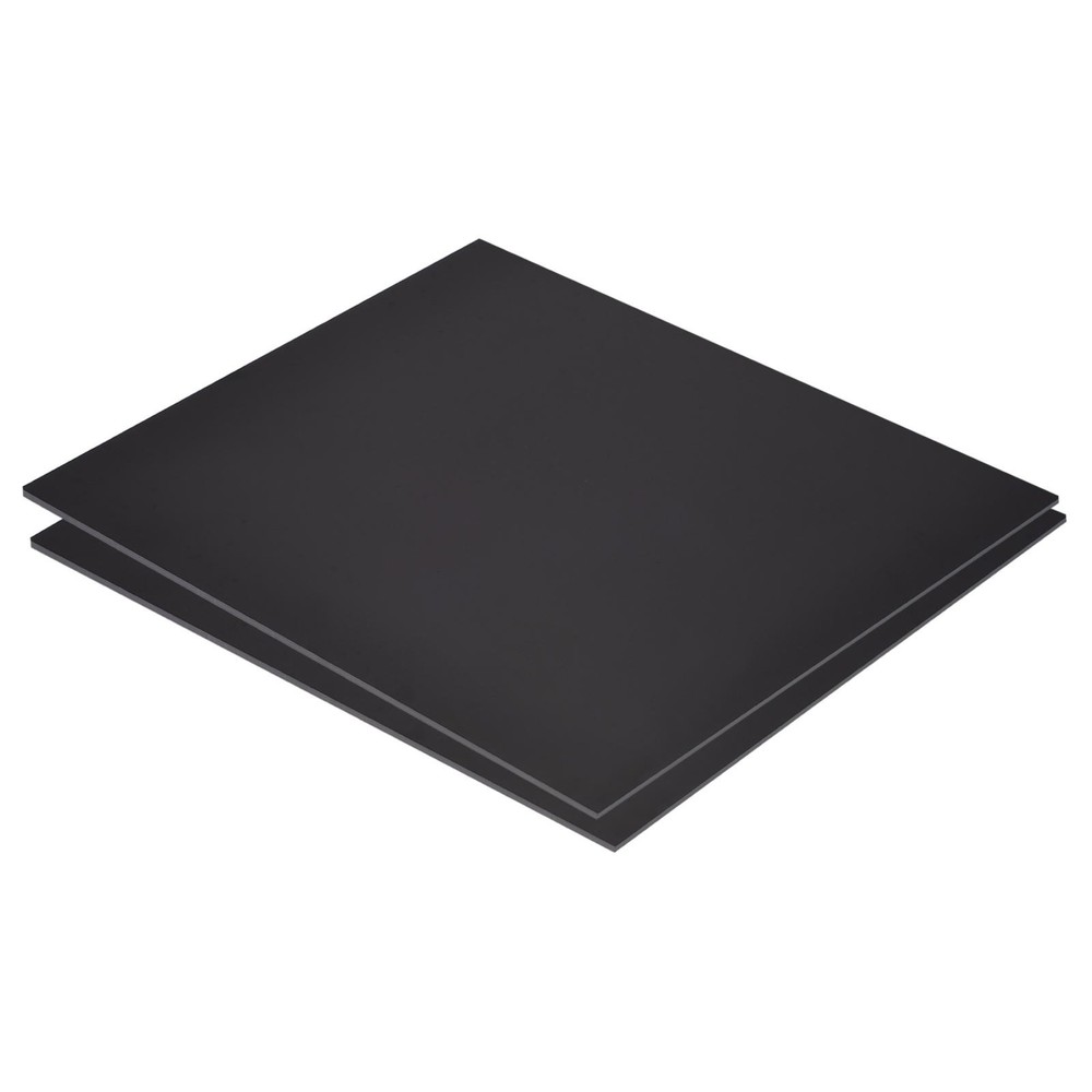 Black ABS Plastic Sheet 10x8x0.08" for Building Model, Panel, 2pcs