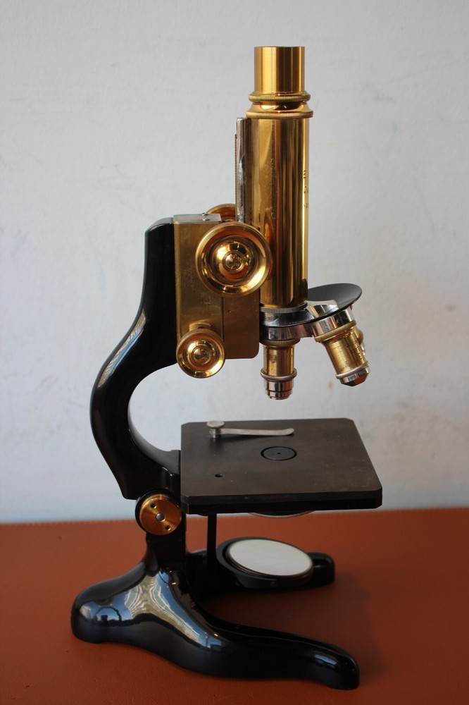 1913 Antique Brass Ernst Leitz Wetzlar Microscope