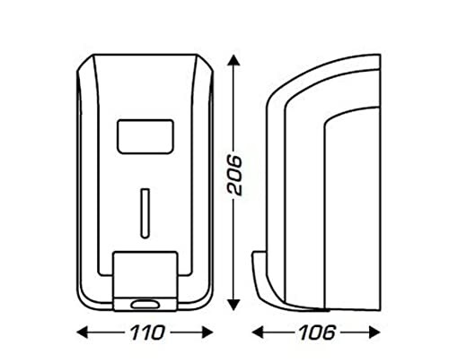 CleanLine - JVD - Gel Soap Dispenser - White - ABS.