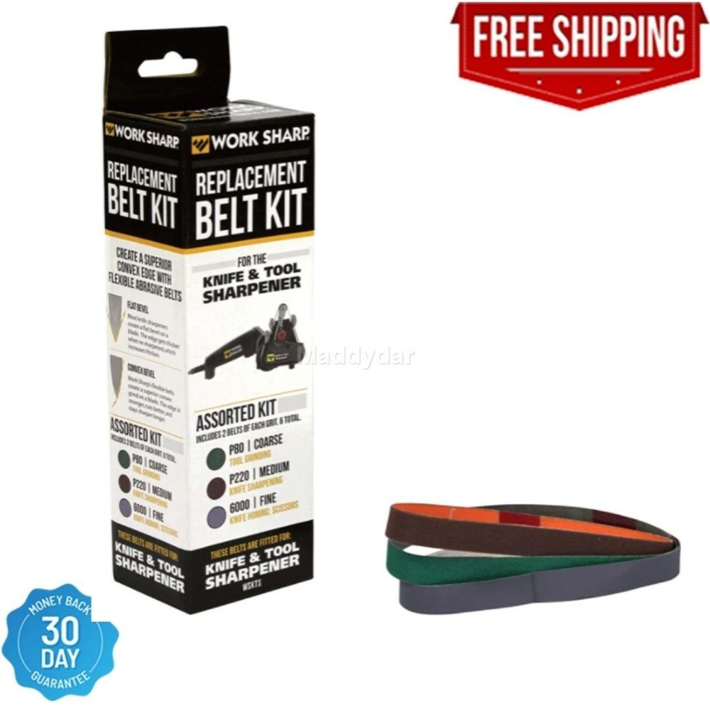 Work Sharp Knife & Tool Sharpener Belt Kit (WSKTS)NEW Premium Grade Long Lasting
