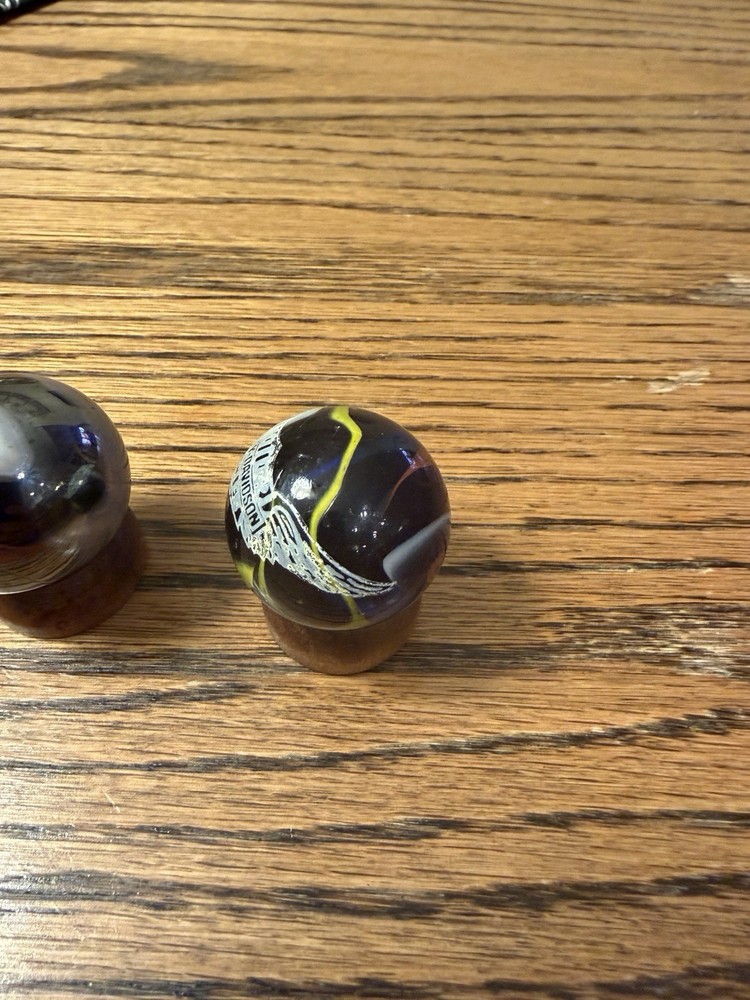 Vintage 2 Marbles w/ Harley-Davidson Logo