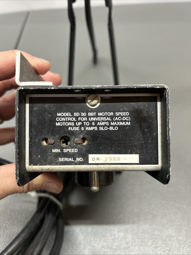 Crystalite Model SD 30 BBT Motor Speed Control Input 115V-50/60 Hz Variable