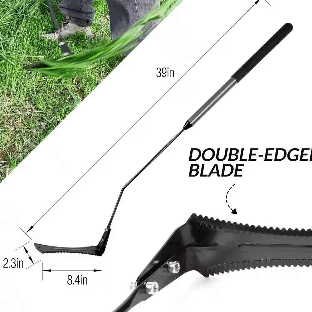 39 In. Steel Handle Double Blade Weeder