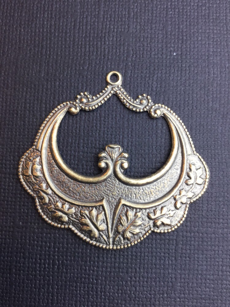 13923 2 Pc Brass Oxidized Victorian Dangle Jewelry Finding