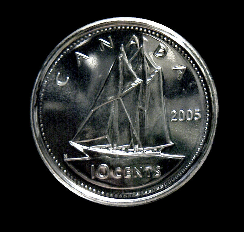 2005P Canada (2-coins)  10 cent   uncirculated coin from roll