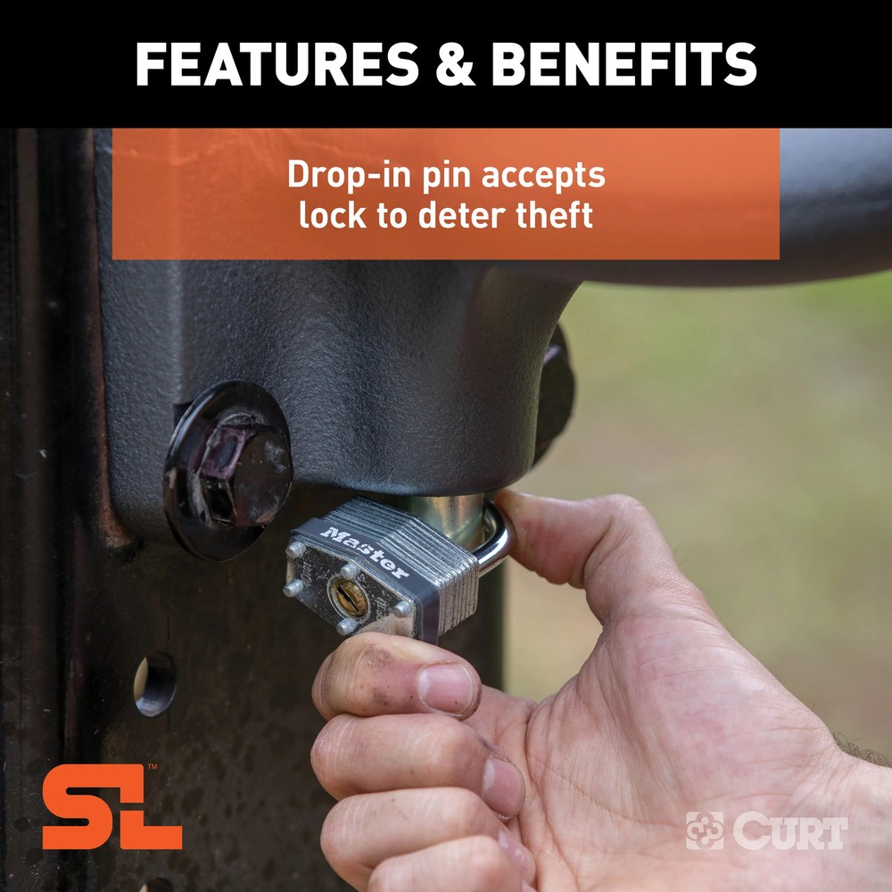 Curt SecureLatch Flush-Mount Lunette Ring (60,000 lbs, 2-1/2" ID)