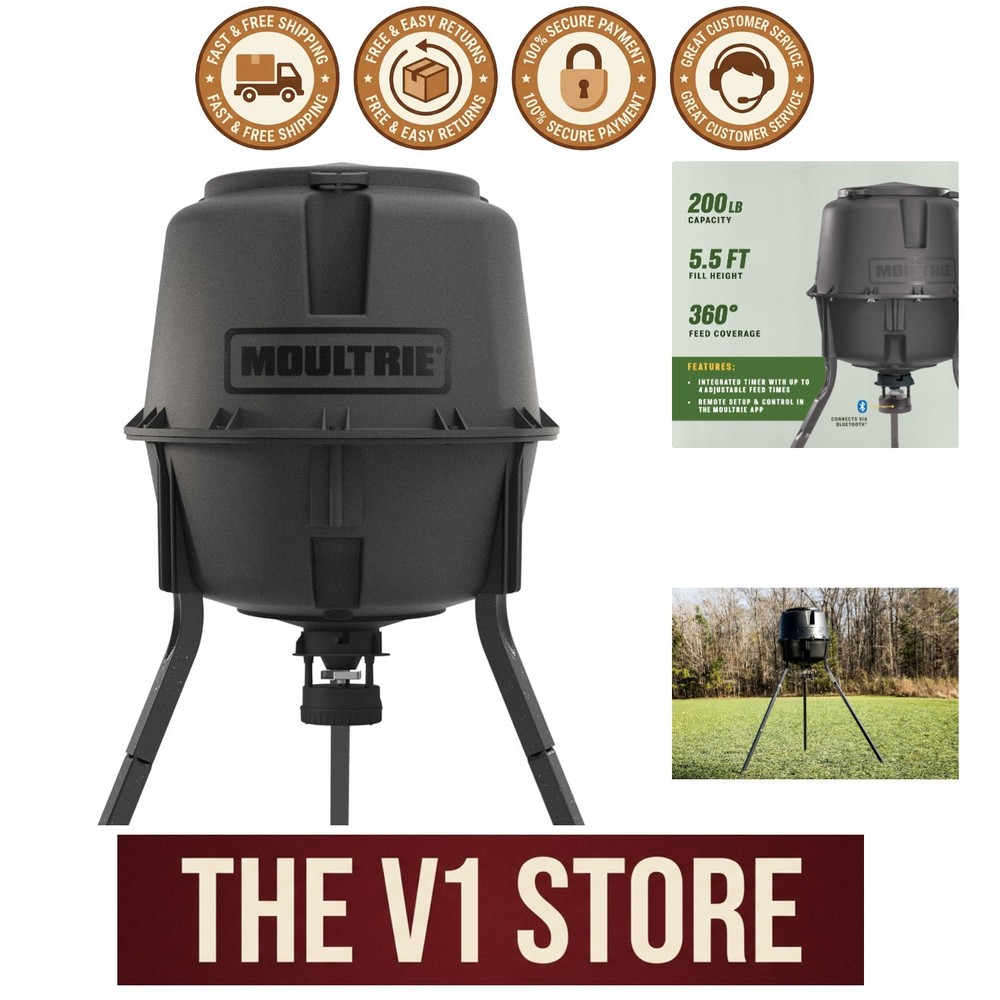 30-Gallon Deer Feeder - Durable UV-Resistant & Digital Timer Control