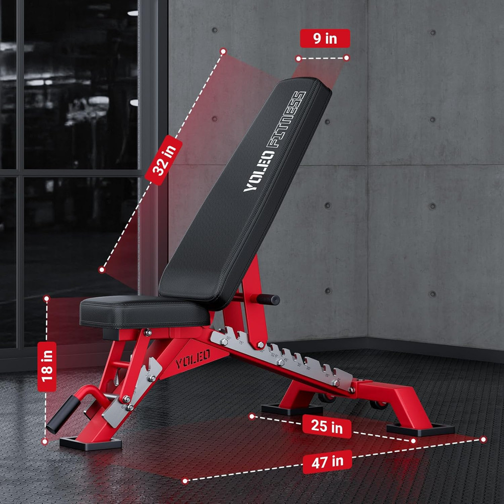 YOLEO Commercial Adjustable Weight Bench - MAX 2315LBS Heavy Duty Workout Bench