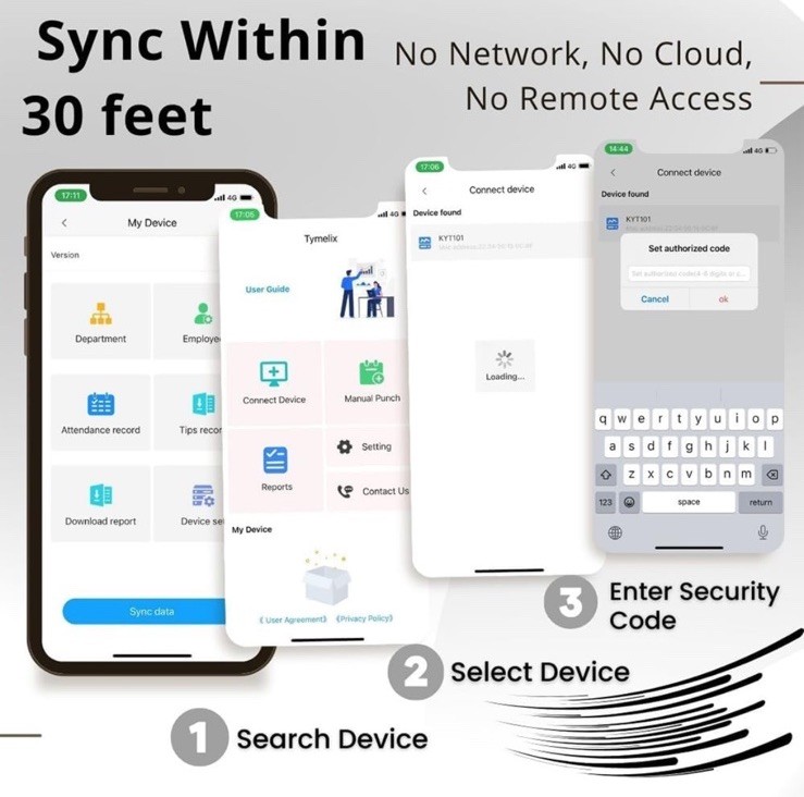 Time Clock,Free Software, App-Based, Face, Card & Fingerprint Attendance Machine