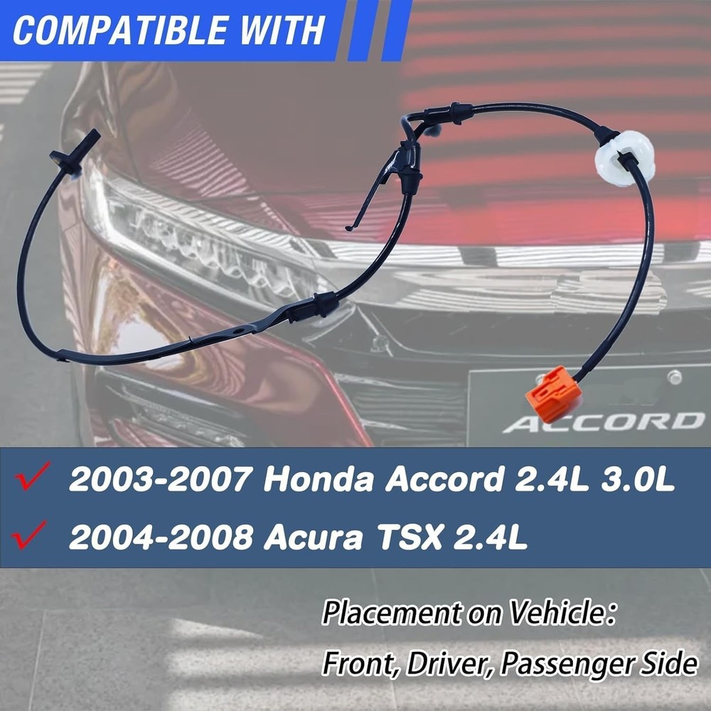 ABS Wheel Speed Sensor Front Left Right Compatible with 2003-2007 Honda Accor...