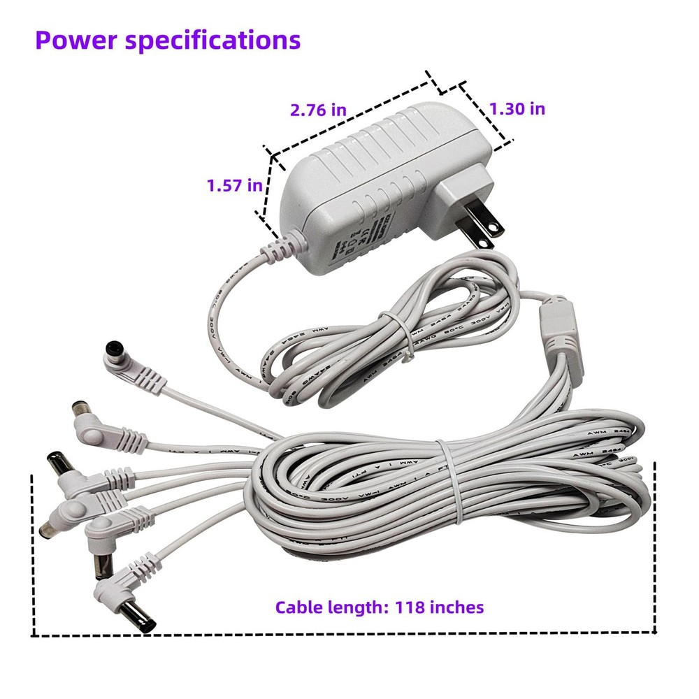 4.5VDC Power Adapter Compatible with Lemax Lighted Accessory