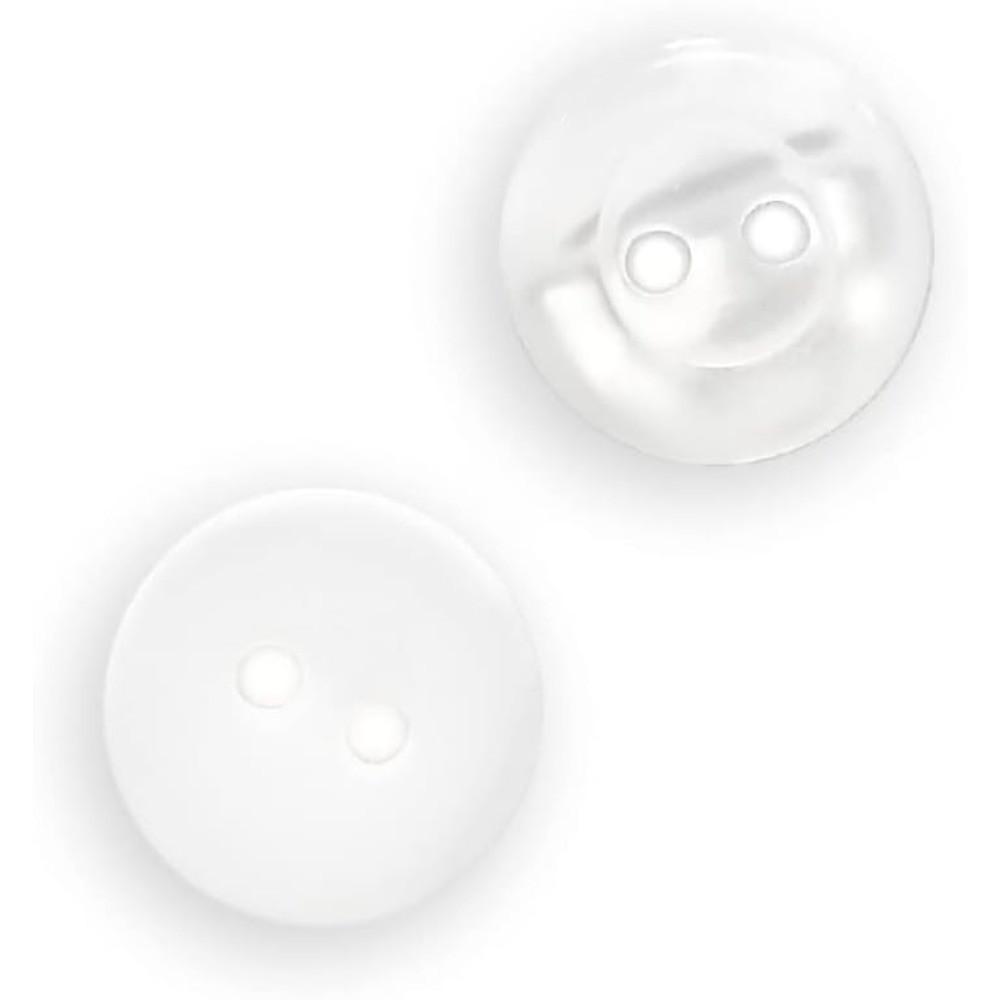 White Pearl Blouse Buttons 11mm 20 pcs Sewing Craft Replacement Buttons