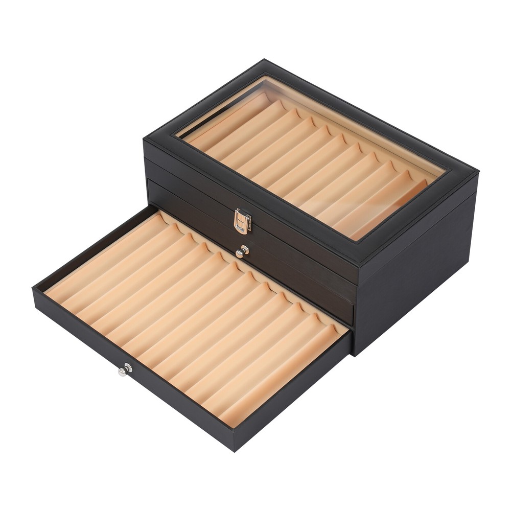 Fountain Pen Display Case 36 Slots Holder Storage Collector Box Organizer Case