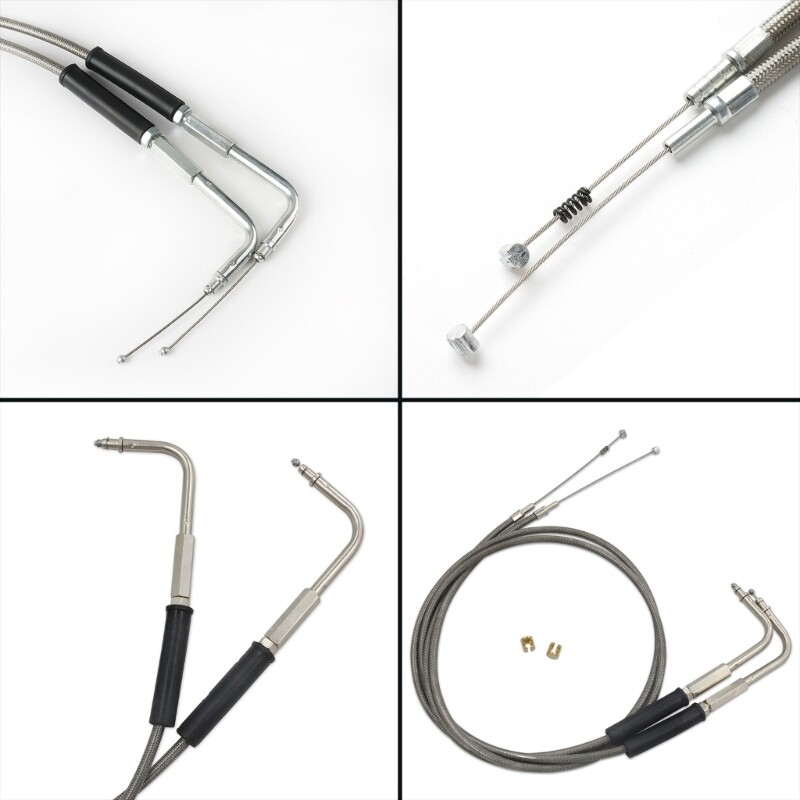 Motorcycle 42 Throttle and Idle Cable Set Replacement Accessories Idle Cable