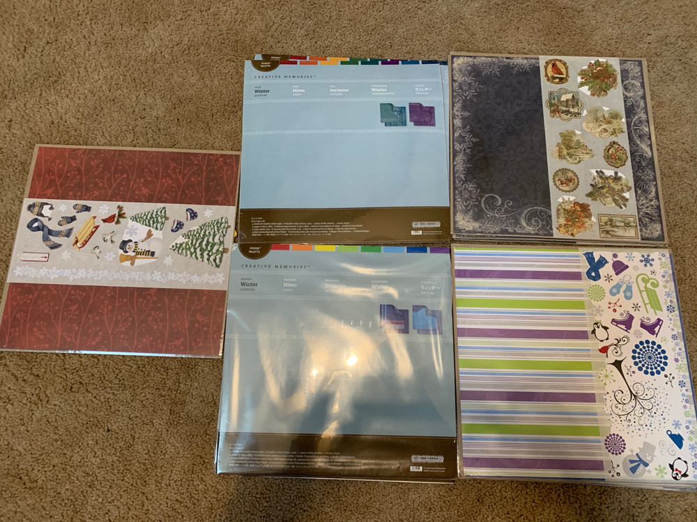 Creative Memories 12×12 Additions Winter NIP 5 varieties
