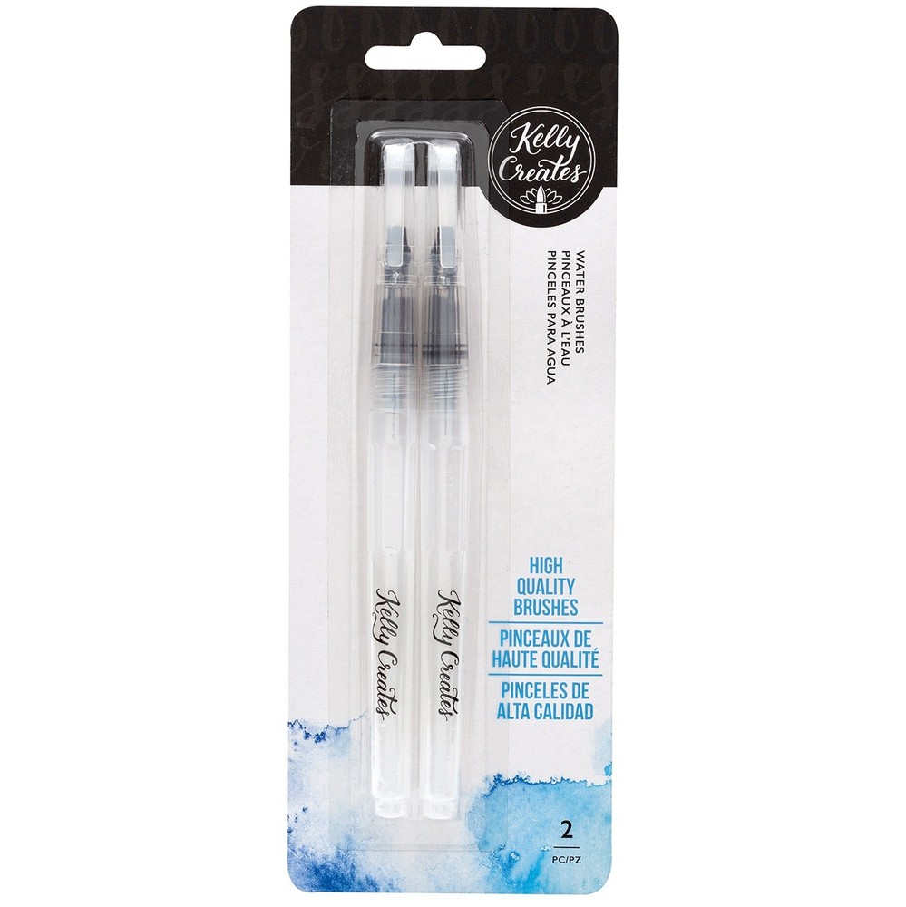 Kelly Creates Water Brush Set Fine Point 2/Pkg-