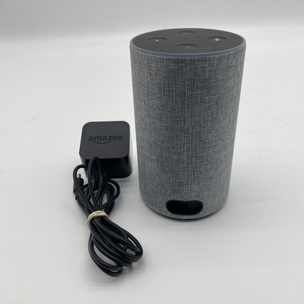 Amazon Echo (2nd Gen) Smart Speaker With Dolby Heather Gray Open Box Item