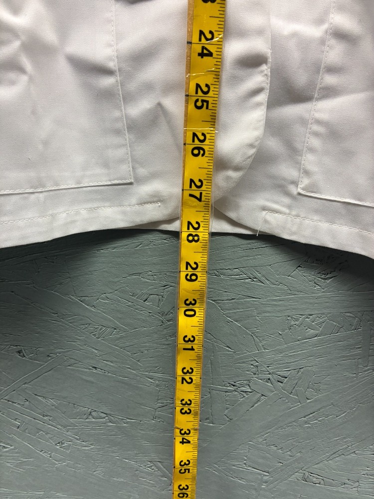 Cherokee Project Men’s Medium White Lab Coat Modern Classic Medical Uniform