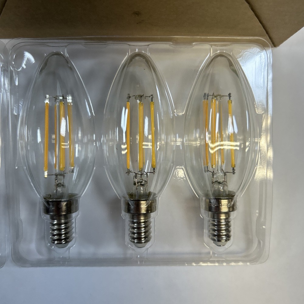 12 Pack Dimmable E12 Candle Light Bulbs LED 4W Candelabra Bulb
