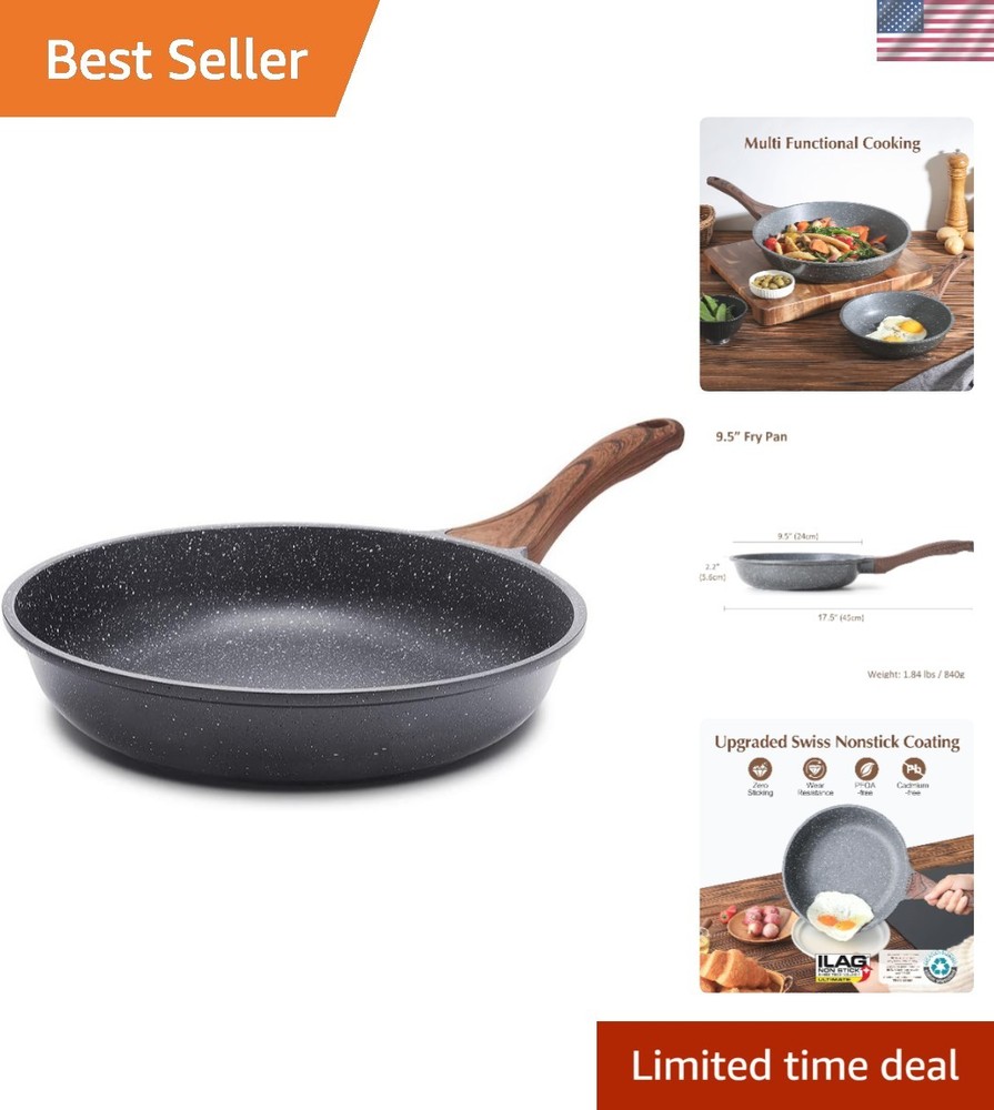Healthy Stone Cookware Chef's Pan - 9.5 Inch Gray