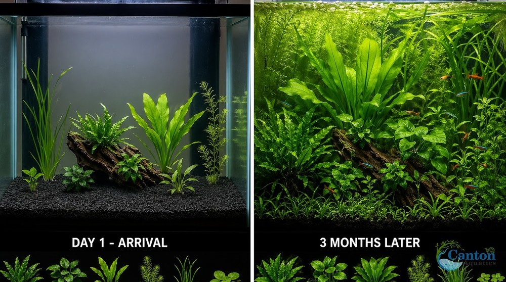 Live Aquarium Plants Bundle 6 Pack Beginner Freshwater Plants Low Light No CO2