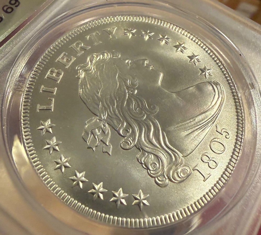 Moonlight Mint Dan Carr 1805 Draped Bust Silver Dollar Overstrike