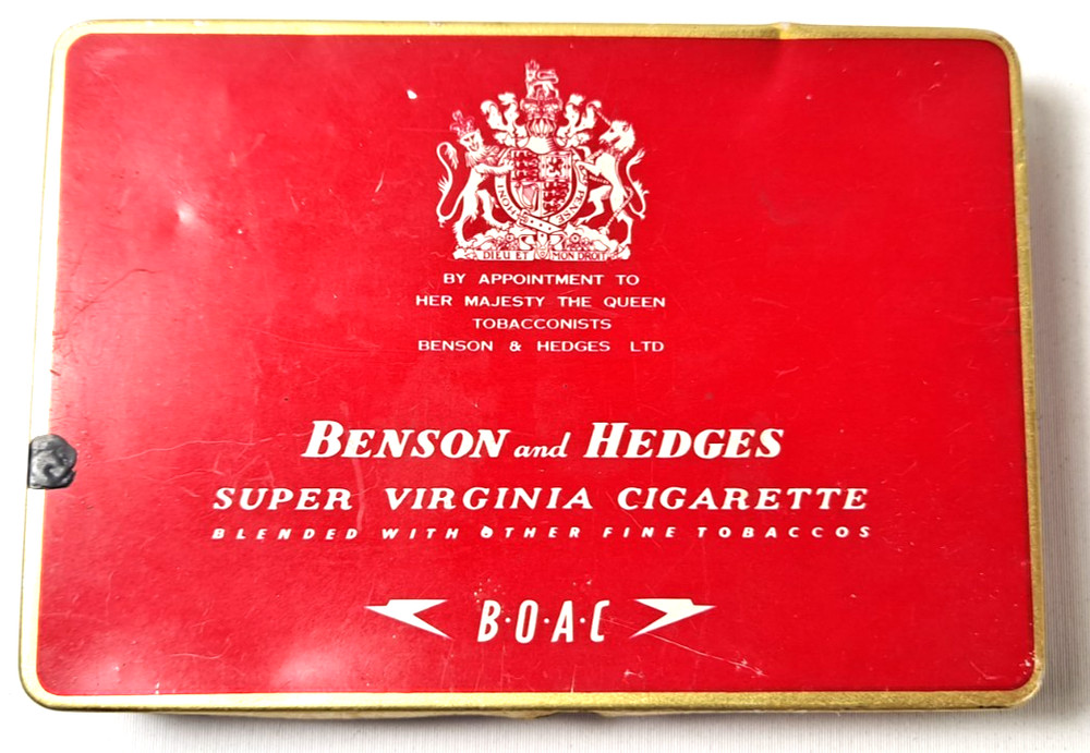 Vintage Metal Benson and Hedges Cigarette Case.