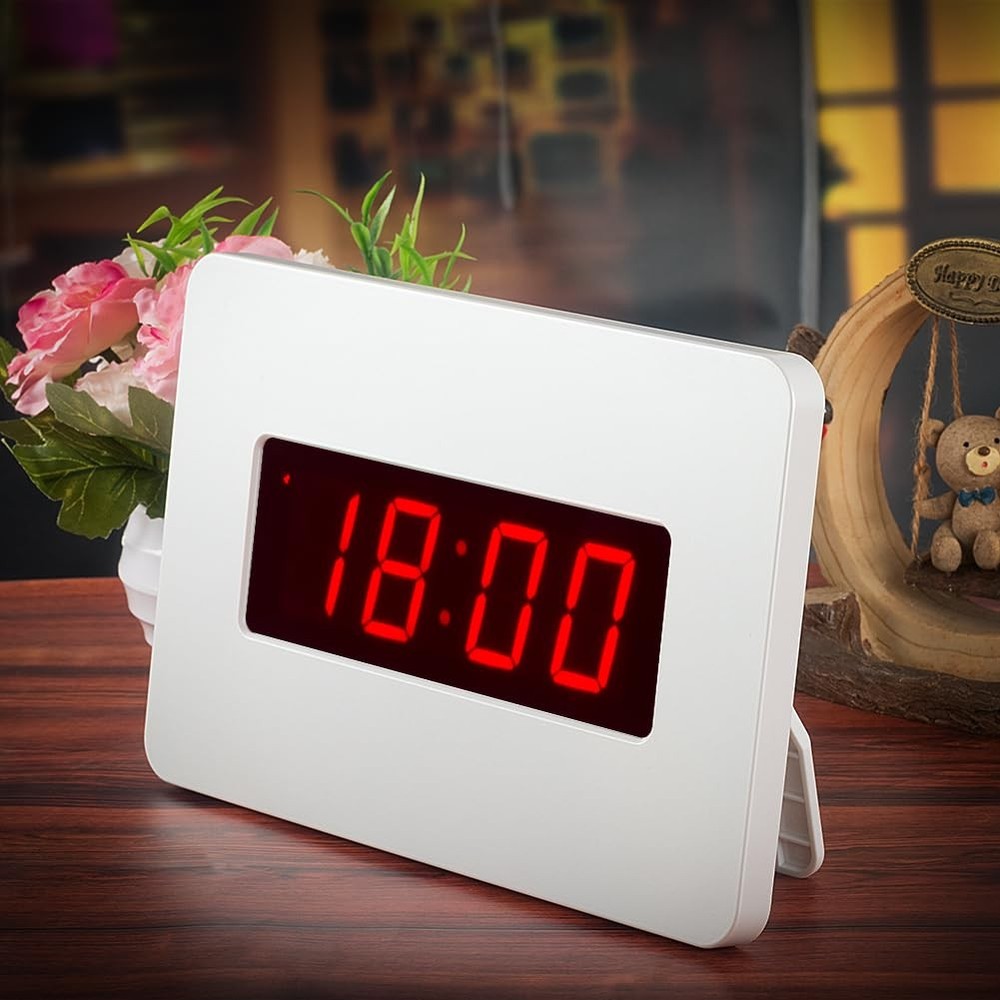 Digital Wall Clock Battery Operated with LED Display, Wall Clock with Backlig...